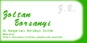 zoltan borsanyi business card